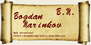 Bogdan Marinkov vizit kartica